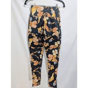 Agnes &‎ Dora Moto Jeggings Vintage Botanical Black Size Small NWT